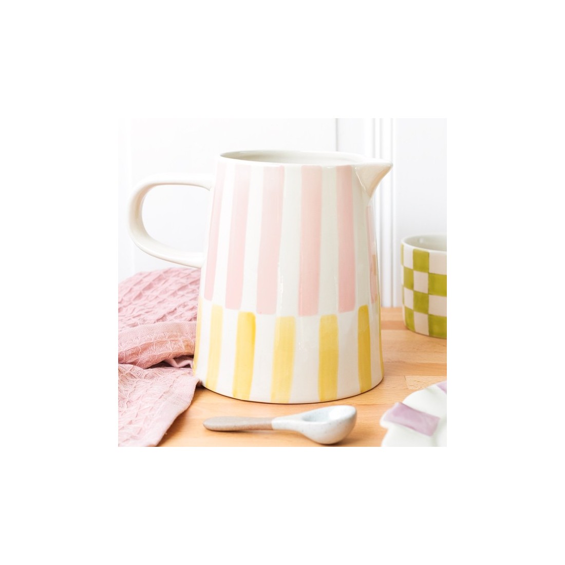 Carafe / grand vase - Offset stripe