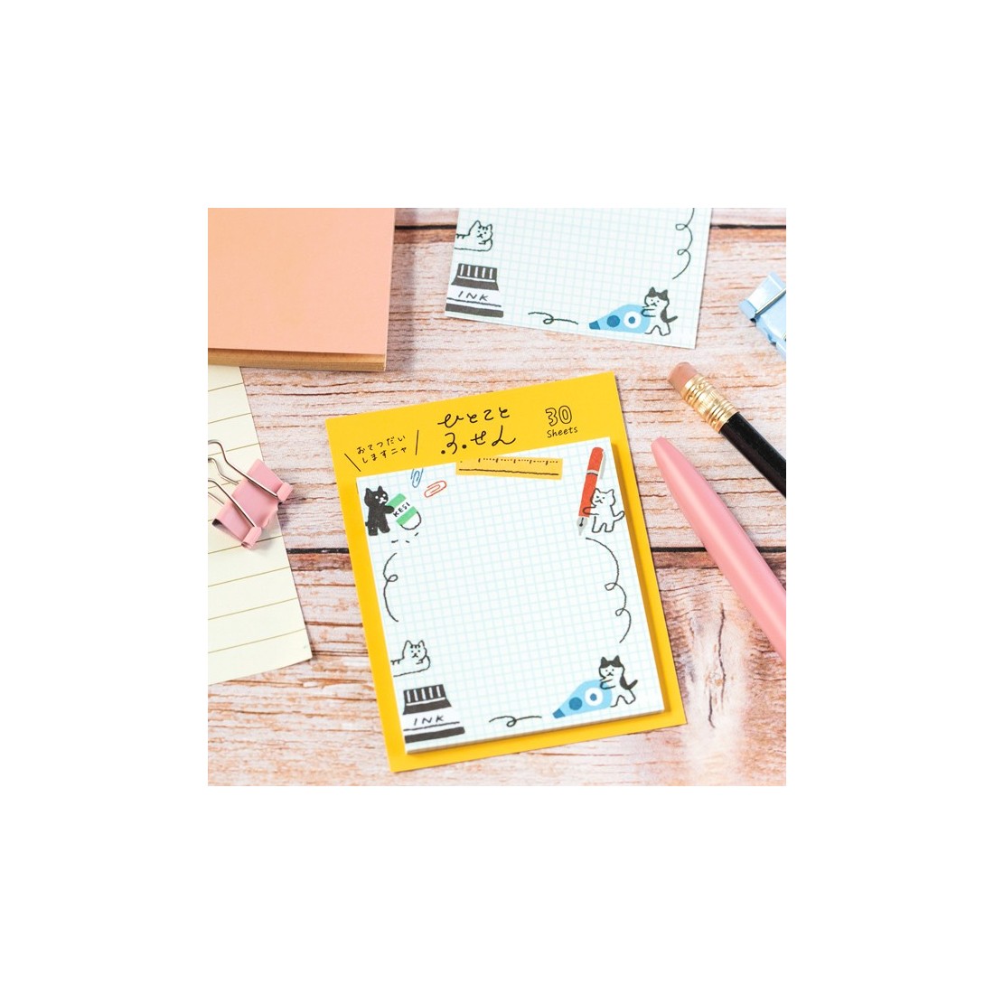 Bloc de notes adhésives - Working cats