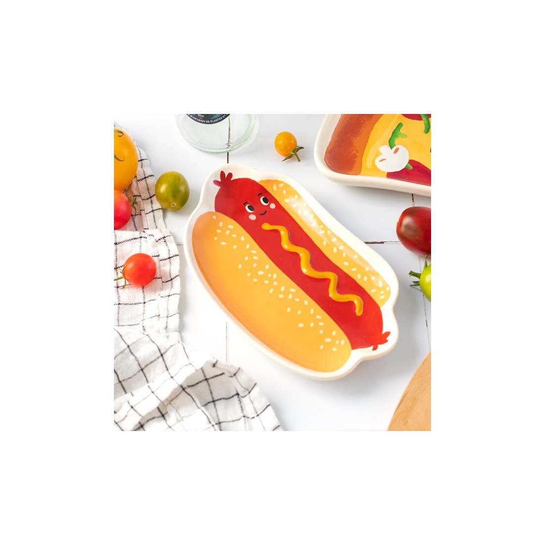 Assiette Funny Food - Hot-dog
