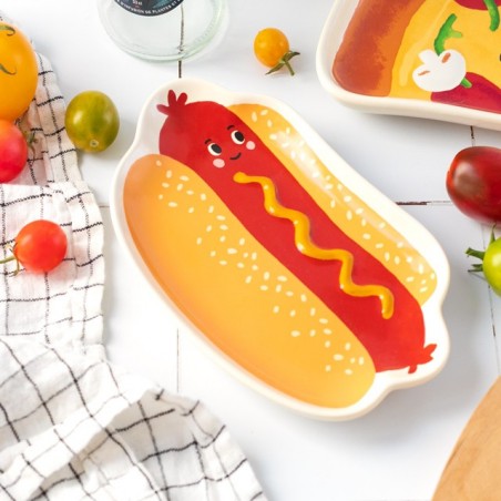 Assiette Funny Food - Hot-dog