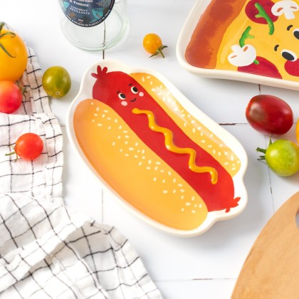 Assiette Funny Food - Hot-dog