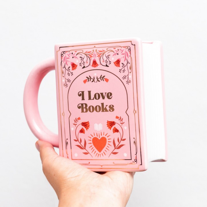 Book shaped mug - I love books