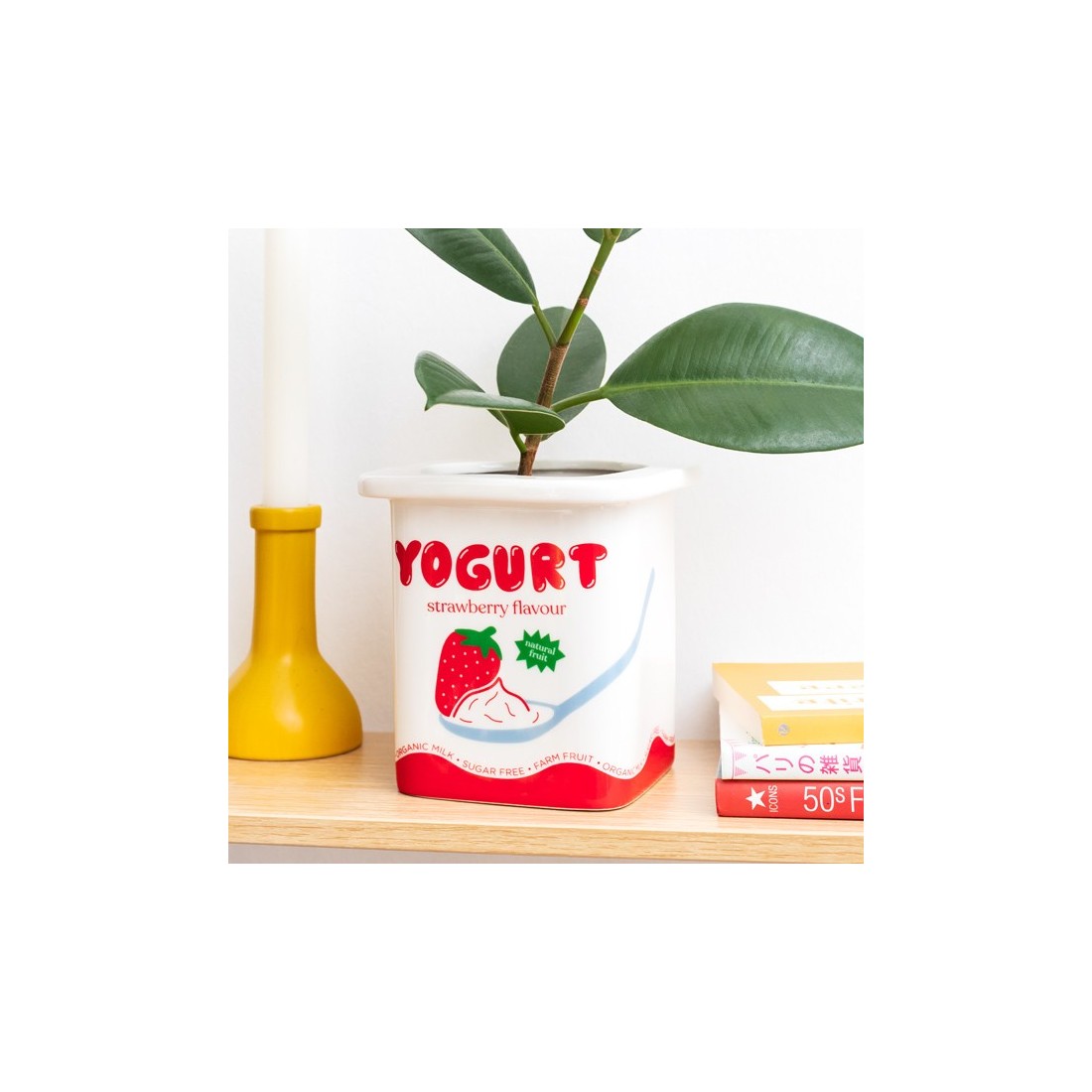 Vase / pot - Yaourt à la fraise