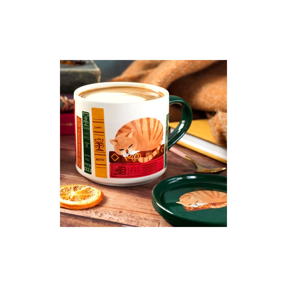 Mug avec couvercle - Book club par Danica