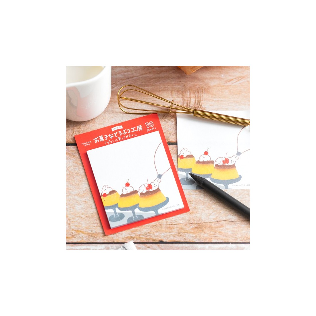 Bloc de notes adhésives - Pudding - Import Japon