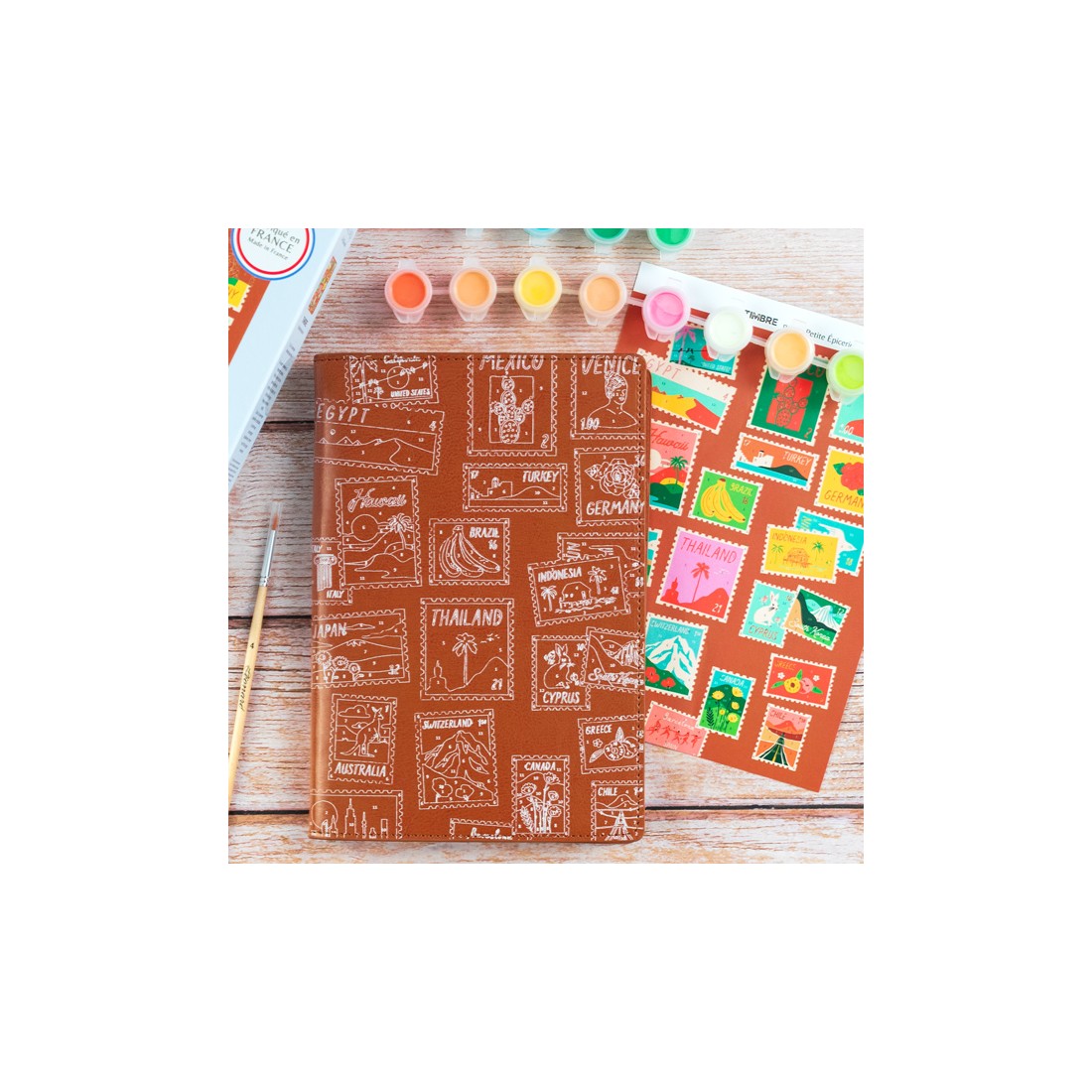 Kit de peinture au numéro - Carnet à peindre (timbre)