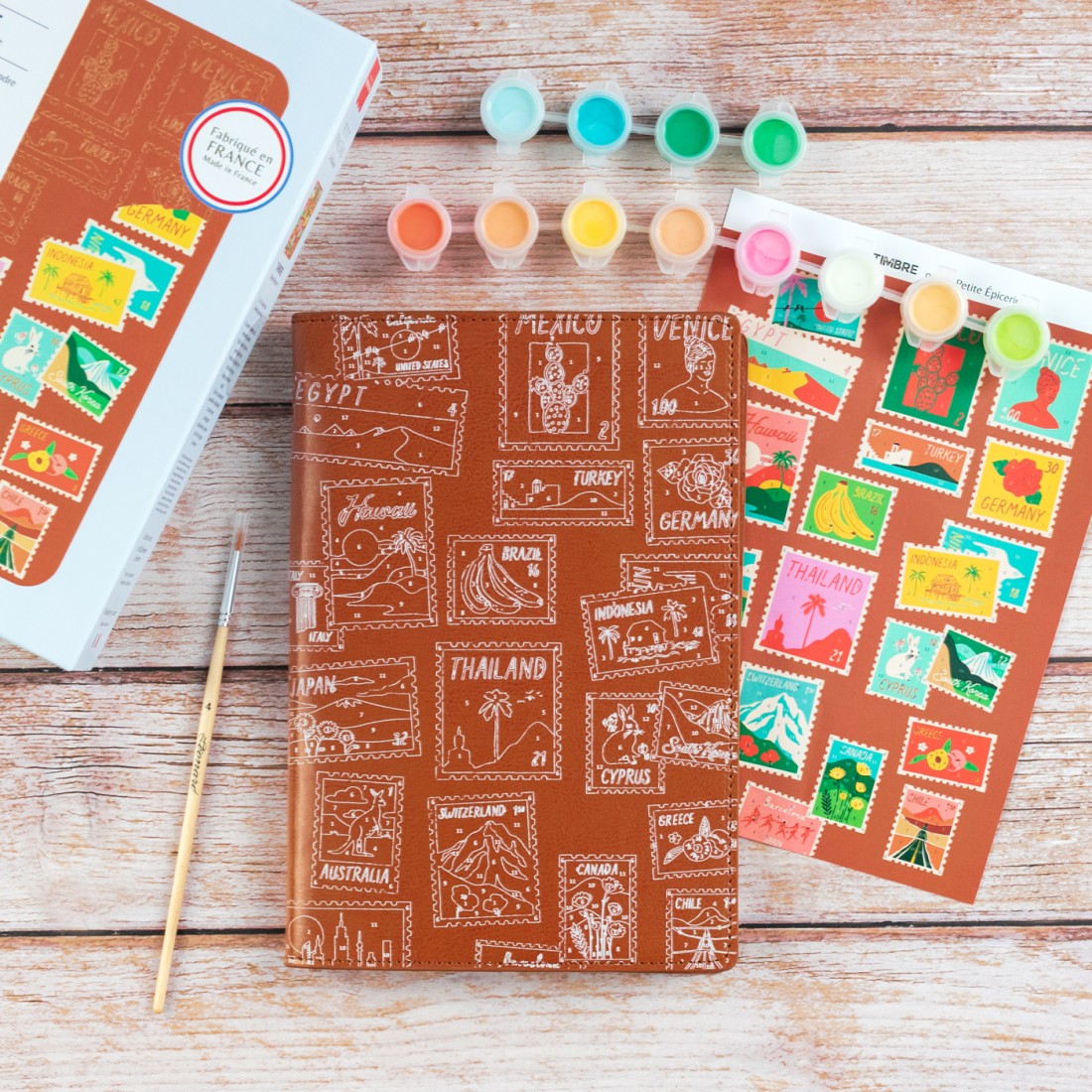 Carnet à peindre (timbre) peinture au numéro - Timbre par Petit pinceau