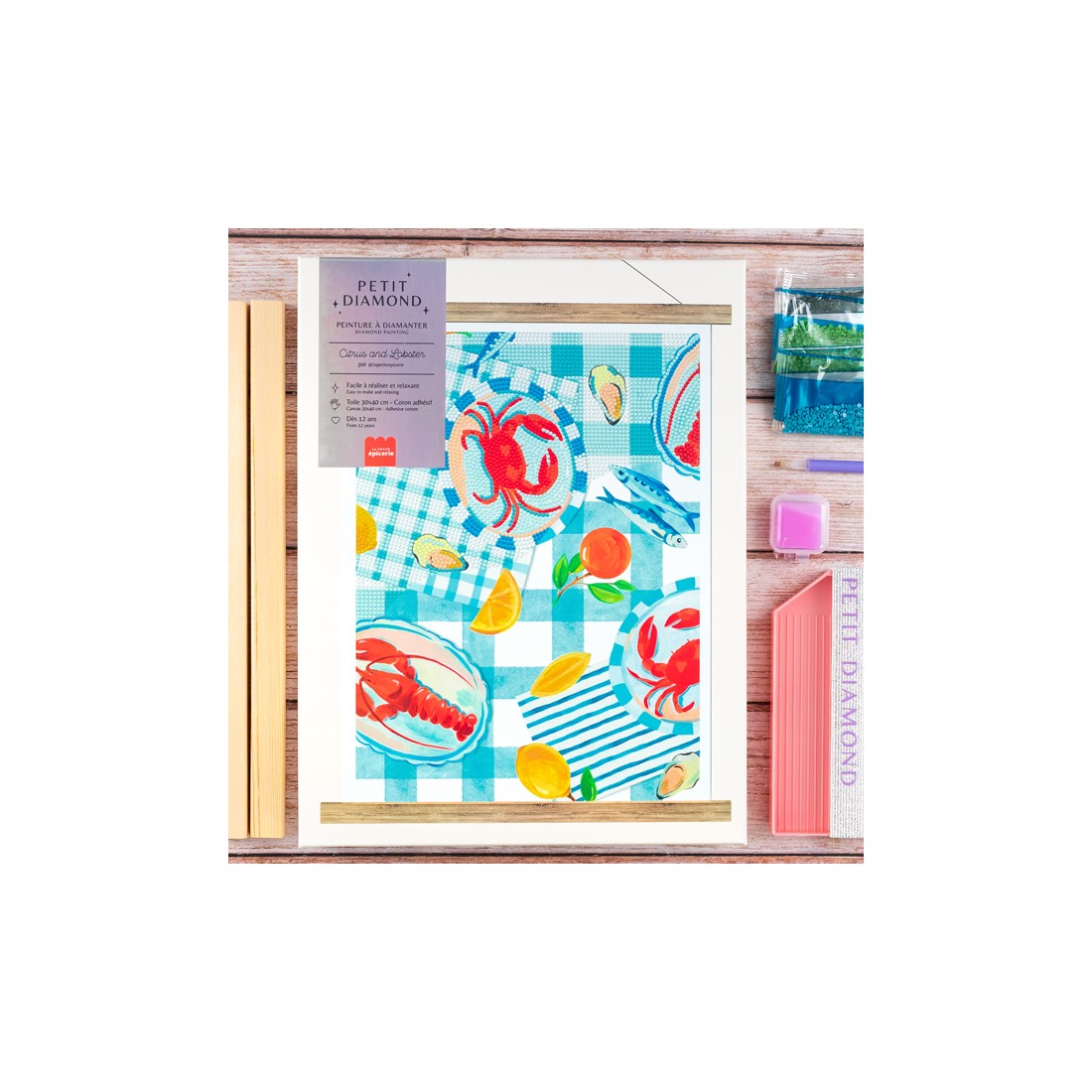 Kit de diamond painting - Citrus and lobster