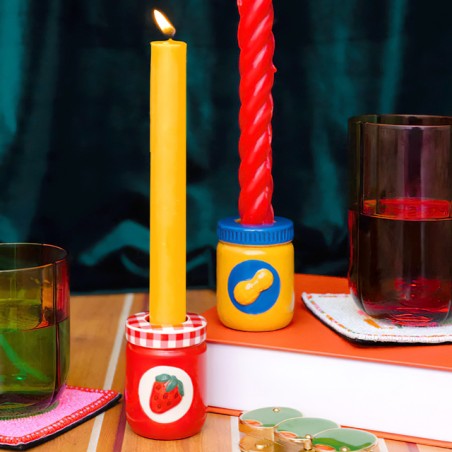 Set de 2 bougeoirs - Peanut butter & jelly