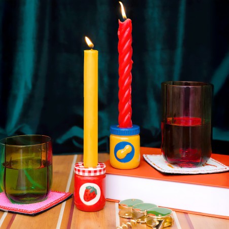 Set de 2 bougeoirs - Peanut butter et jelly