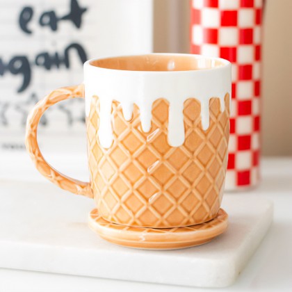 Mug avec couvercle - Gaufre