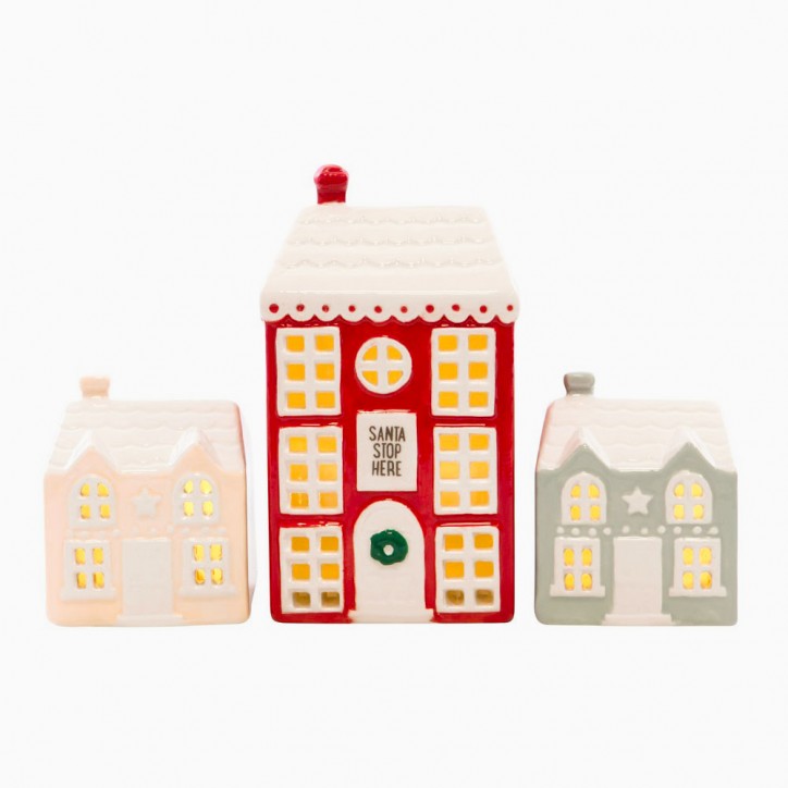 Photophores led - Maisons de Noël