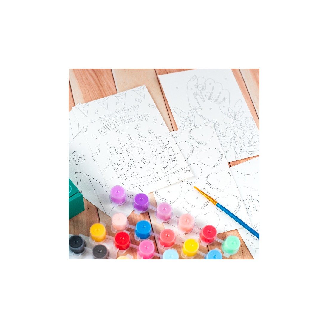 Kit de peinture au numéro - Cartes de voeux