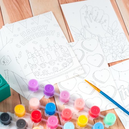 Kit de peinture au numéro - Cartes de voeux