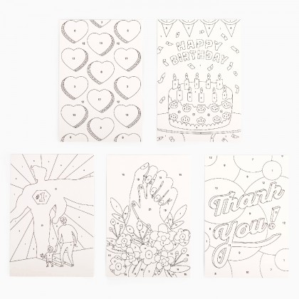 Kit de peinture au numéro - Cartes de voeux