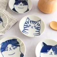 Set de 5 coupelles - Chat japonais - Shichita made in Japan