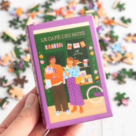 Trevell mini jigsaw puzzle - Le café des mots