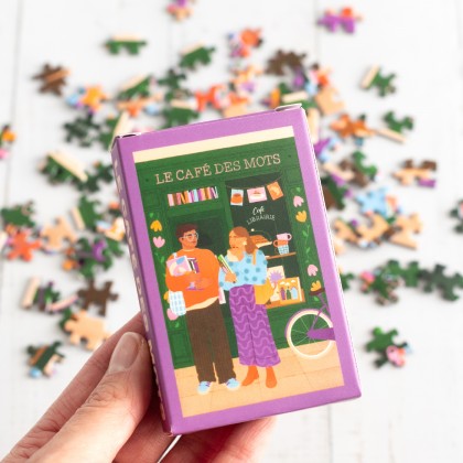 Trevell mini jigsaw puzzle - Le café des mots