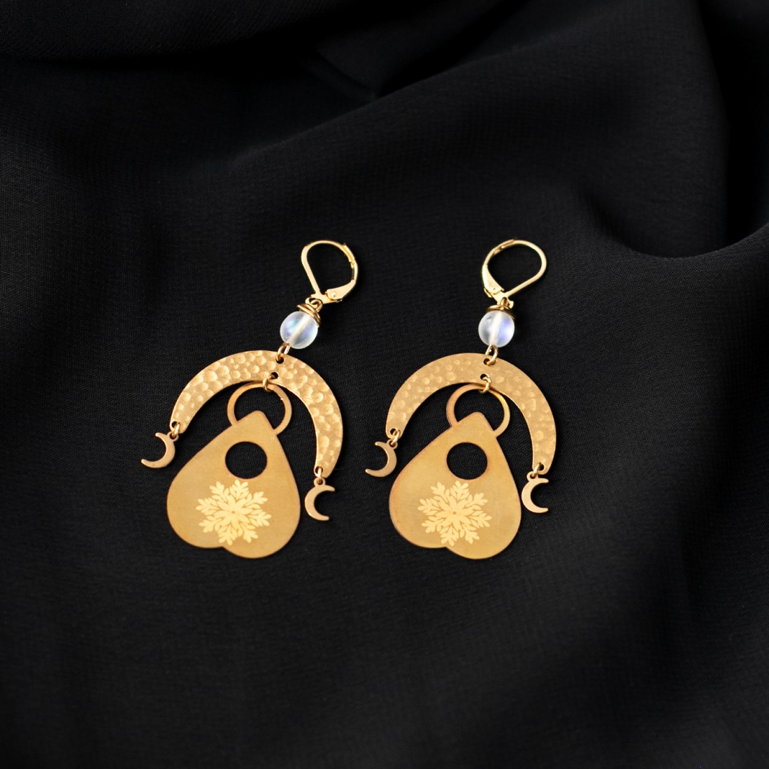 Boucles d'oreilles - Flocon & ouija - Noemie Zomby