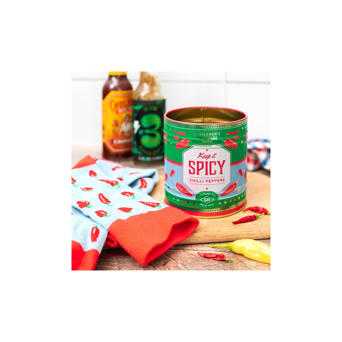 Chaussettes + pot - Spicy chilli peppers