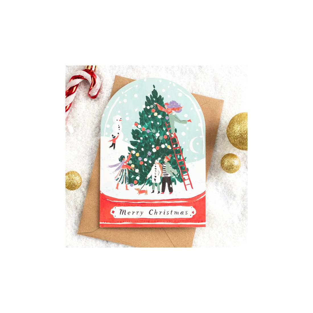 Carte de Noël - Snowglobe