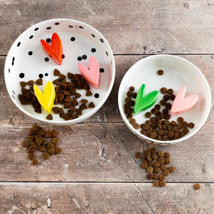 Gamelle pour chien alimentation lente - Small hearts - Anti-glouton