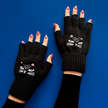 Fingerless gloves - Feline