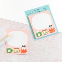 Bloc de notes adhésives - Kitties and mugs