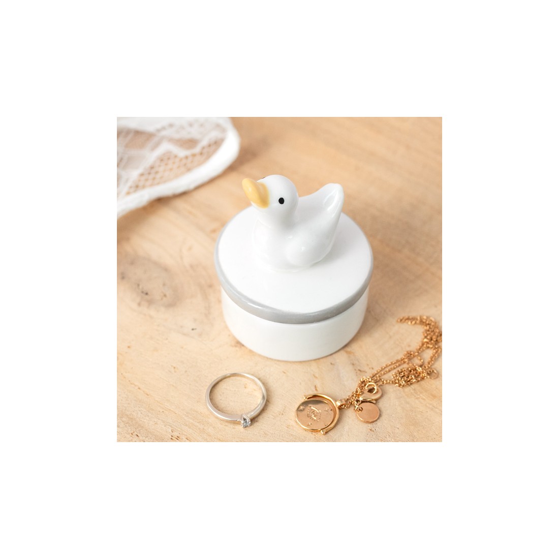 Petite boîte en céramique - Canard