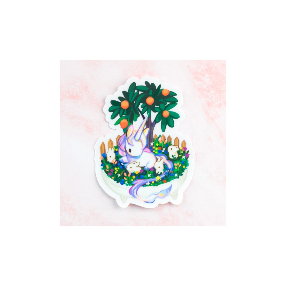 Grand sticker vinyle - Bonsai garden (licorne)