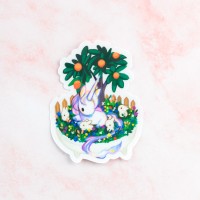Grand sticker vinyle - Bonsai garden (licorne)