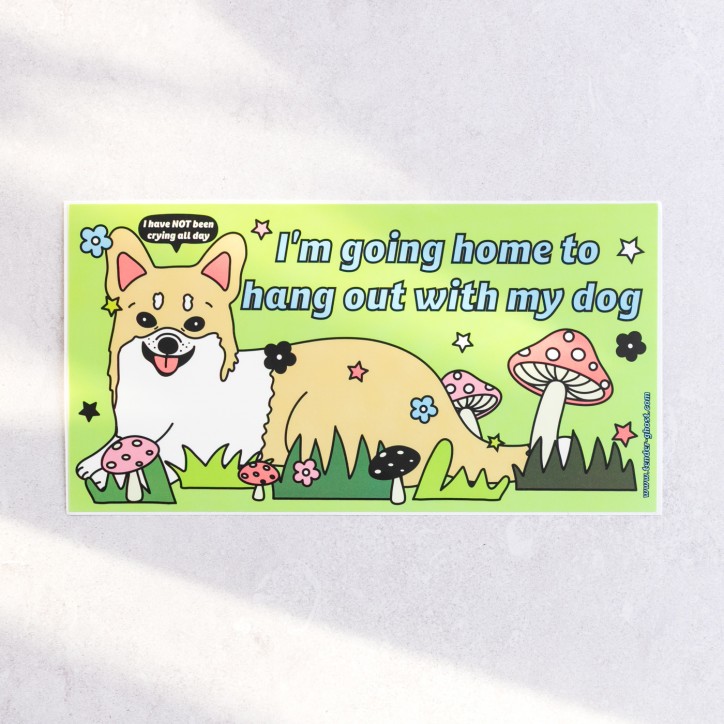Sticker pour voiture - Hang out with my dog