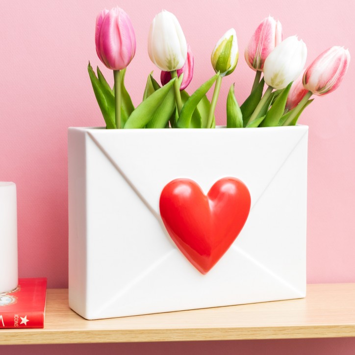 Vase - Coeur Enveloppe Lettre d'amour Fluid market - Cadeau St valentin