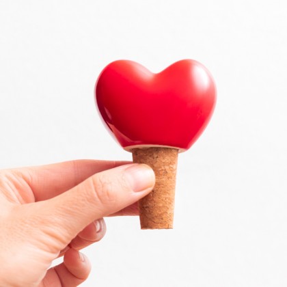 Bouchon - Coeur rouge