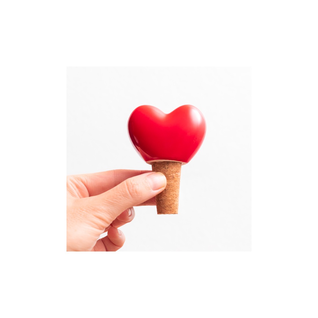 Bouchon - Coeur rouge