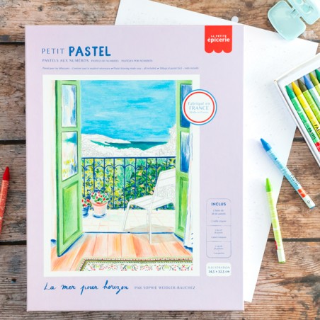 Pastel by numbers kit - La mer pour horizon
