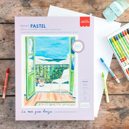 Pastel by numbers kit - La mer pour horizon