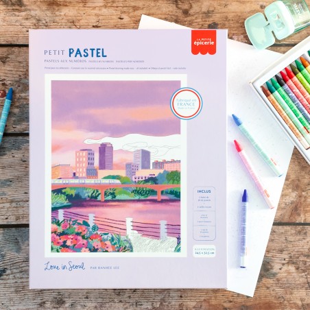 Pastel by numbers kit - Love in Seoul