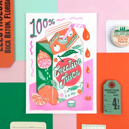 Affiche risographie - Creative juice
