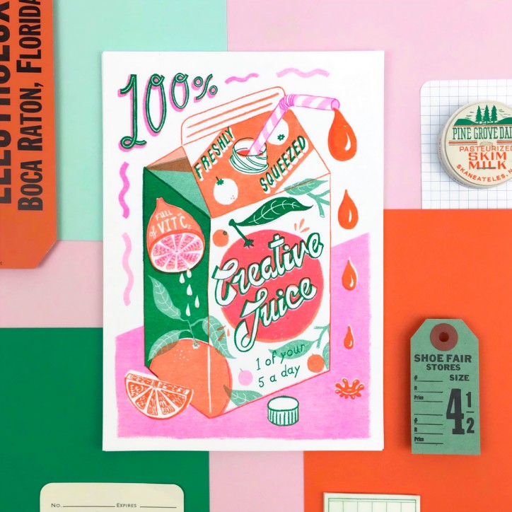Affiche risographie - Creative juice - 
Jacqueline Colley