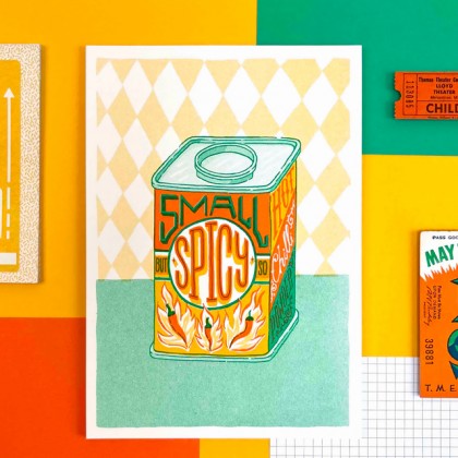 Affiche risographie - Small but so spicy - Jacqueline Colley