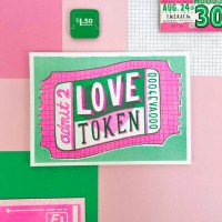 Affiche risographie - Love token - Jacqueline Colley