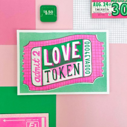 Affiche risographie - Love token