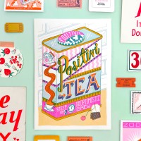 Affiche risographie - Positive tea (A4)