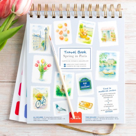 Carnet aquarelle Travel book - Spring in Paris