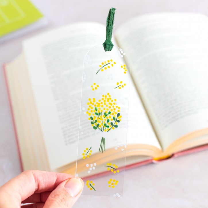 Marque-page transparent - Mimosa