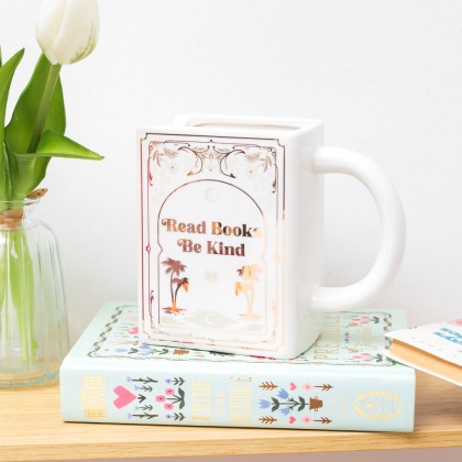 Book shaped mug - Read books, be kind