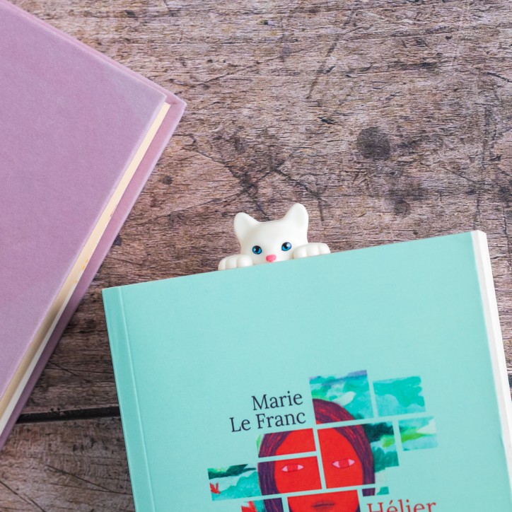 Marque-page - Chat blanc - Helio ferretti