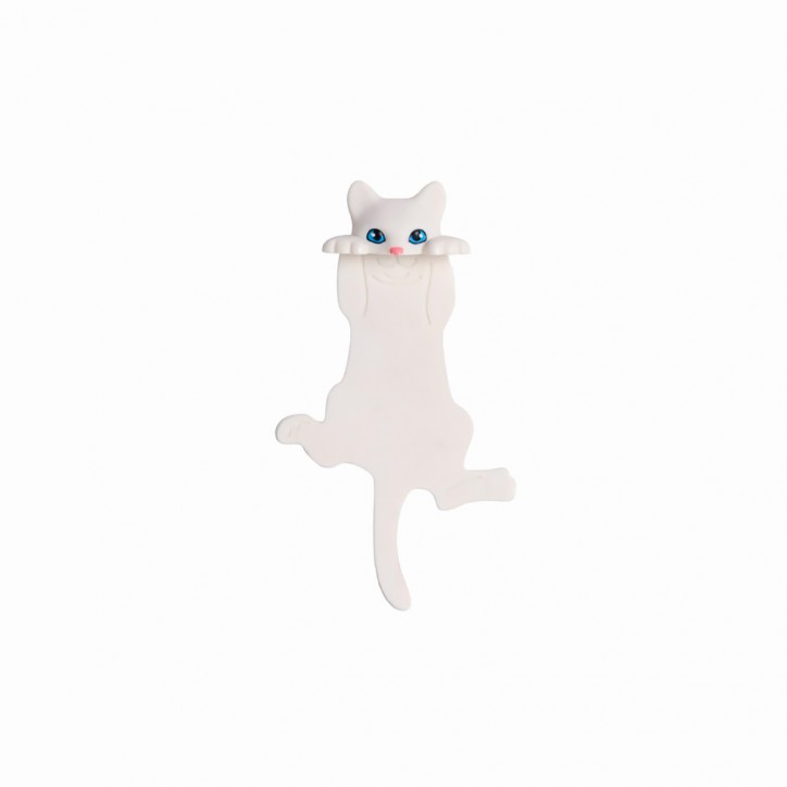 Marque-page - Chat blanc - Helio ferretti