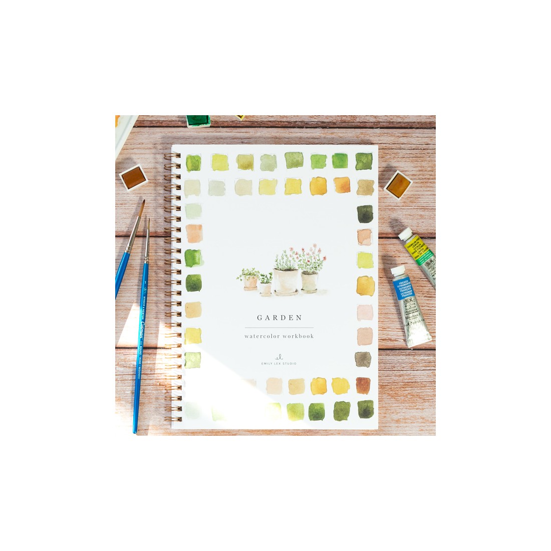 Carnet de peinture à l'aquarelle - Garden - Emily Lex Studio